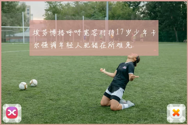 埃芬博格呼吁宽容对待17岁少年卡尔强调年轻人犯错在所难免
